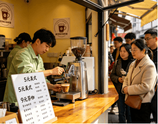 奶茶集体跨界做咖啡！下沉市场掀起5-9元平价茶咖潮，差异化打法突围行业混战
