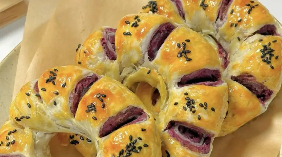 手抓饼版紫薯甜甜圈,外酥里糯超简单