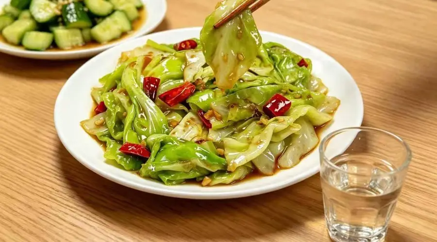 炝炒莲白不出水秘诀：脆嫩爽口香辣下饭