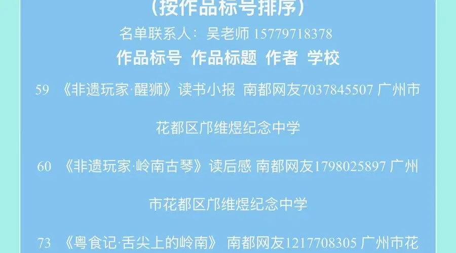 看过来!广东全民经典阅读大赛青少年赛道图文晋级名单出炉!