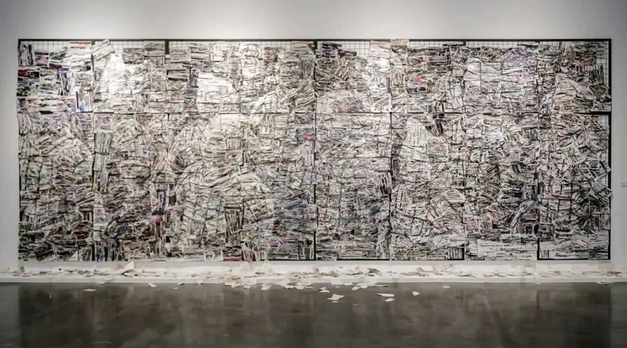 撕裂的踪迹——李枪作品展》在深圳光明文化艺术中心开幕