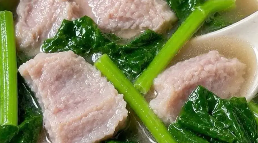 荔浦芋头配芥兰 这碗低脂养生家常汤每碗热量不到200大卡