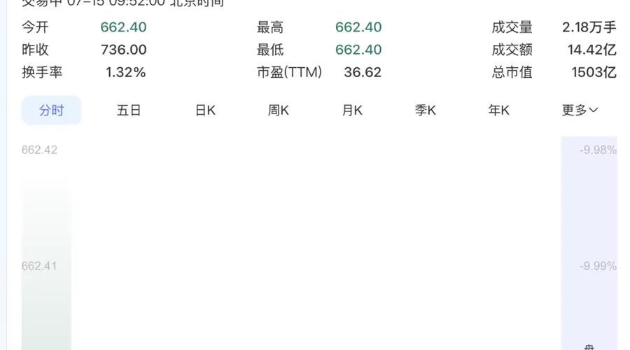 存储芯片龙头，一字跌停！