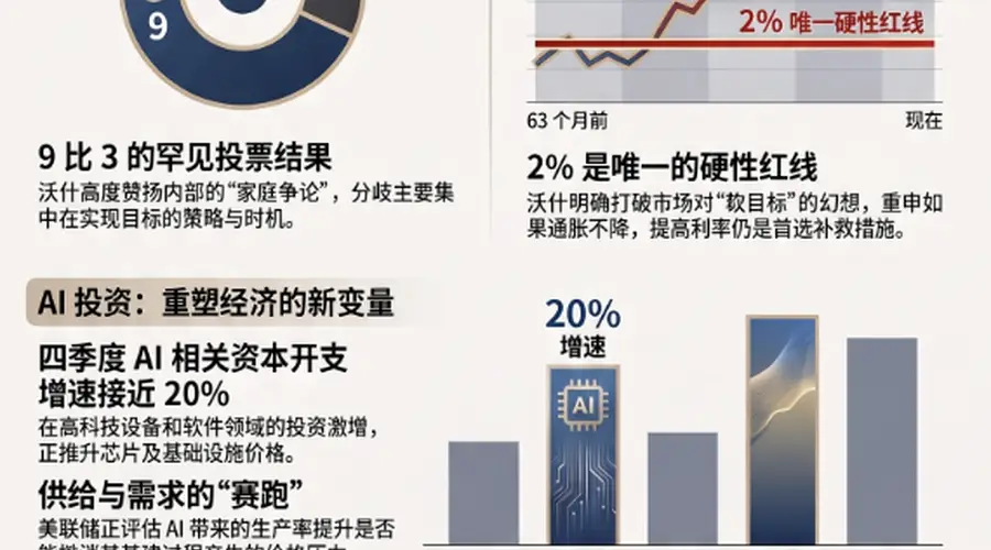 美联储沃什明确表态：坚持2%通胀目标不变、保持独立性 将聚焦AI变革