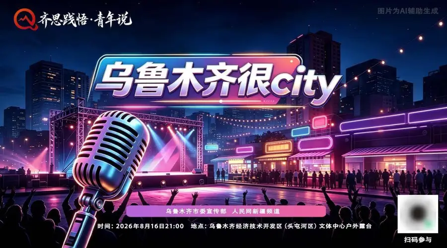 “齐思践悟·青年说”脱口秀将于8月16日启幕揭秘乌鲁木齐的青春密码