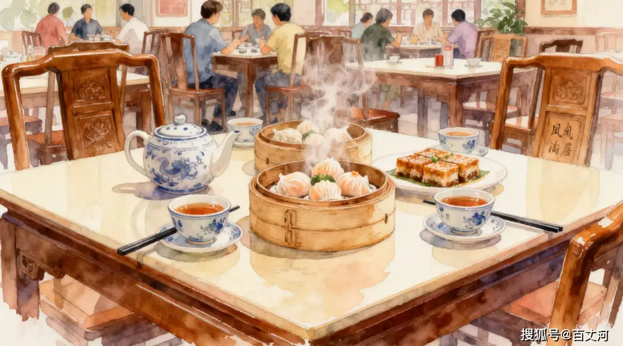鲍尔吉·原野广州早茶遇汪明荃 连吃六笼虾饺引同行调侃