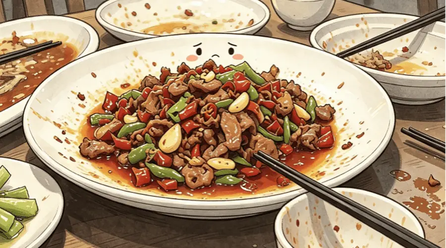 湘菜馆辣椒炒肉被剩泔水桶 餐饮浪费成普遍难题