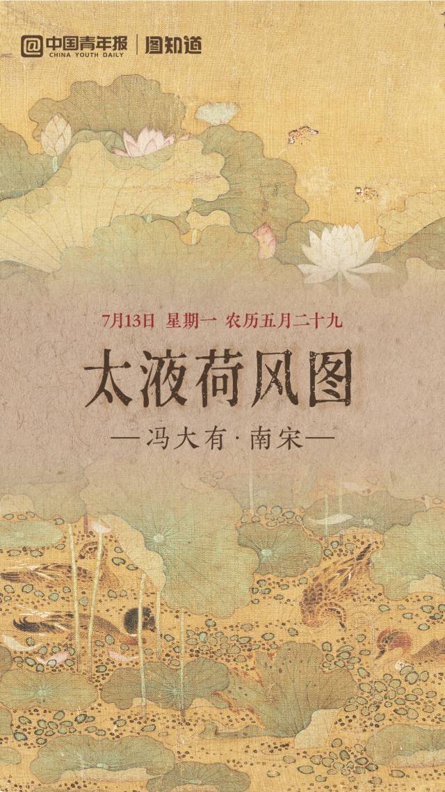 图知道｜《太液荷风图》：碧塘荷漾 水禽嬉沼