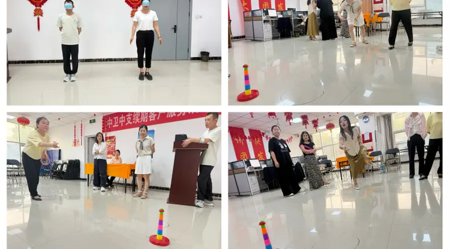 富德生命人寿中卫中心支公司趣味早会活动增强团队凝聚力