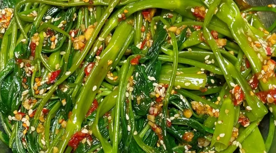 夏日快手凉拌空心菜 30秒出锅爽到冒汗