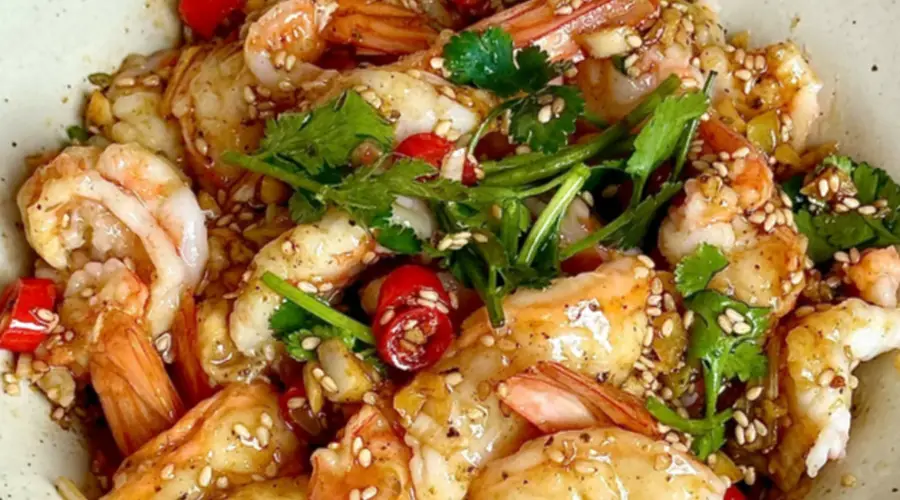 今早整理冰箱翻出冷冻食材 巧做椒麻虾仁鲜麻下饭