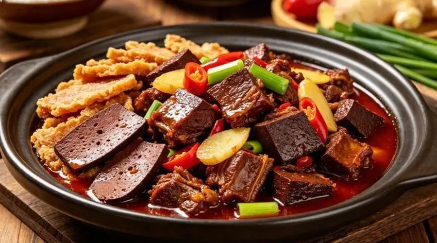 经典名肴——血粑鸭块