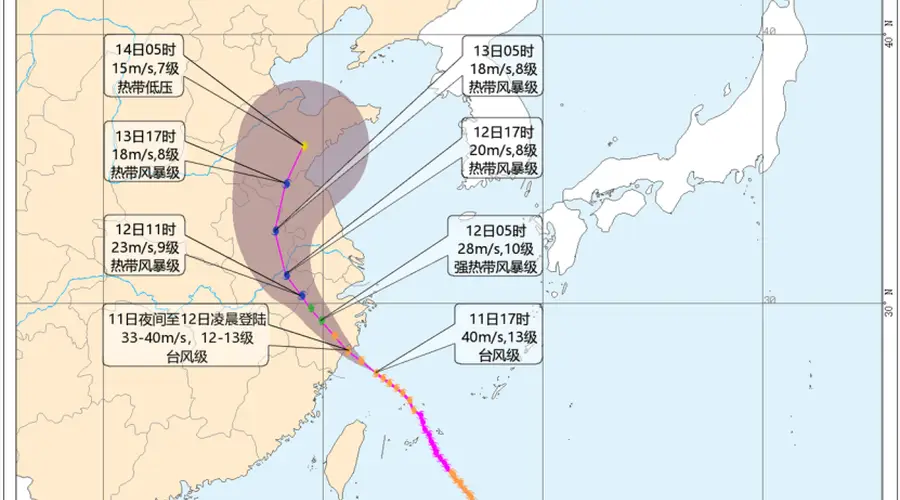 “巴威”或将提前登陆，预计于11日夜间至12日凌晨登陆，中央气象台继续发布台风橙色预警