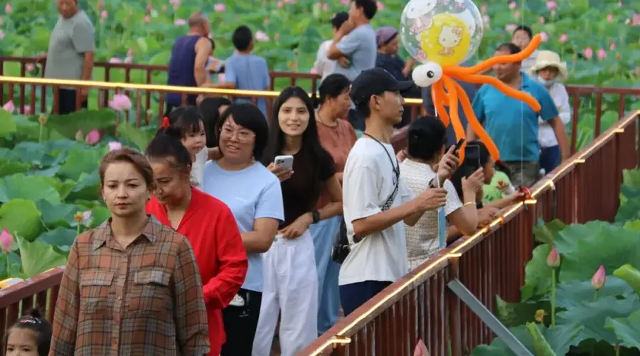 博乐荷花文化旅游活动启幕 国风演艺电音狂欢全天候开启