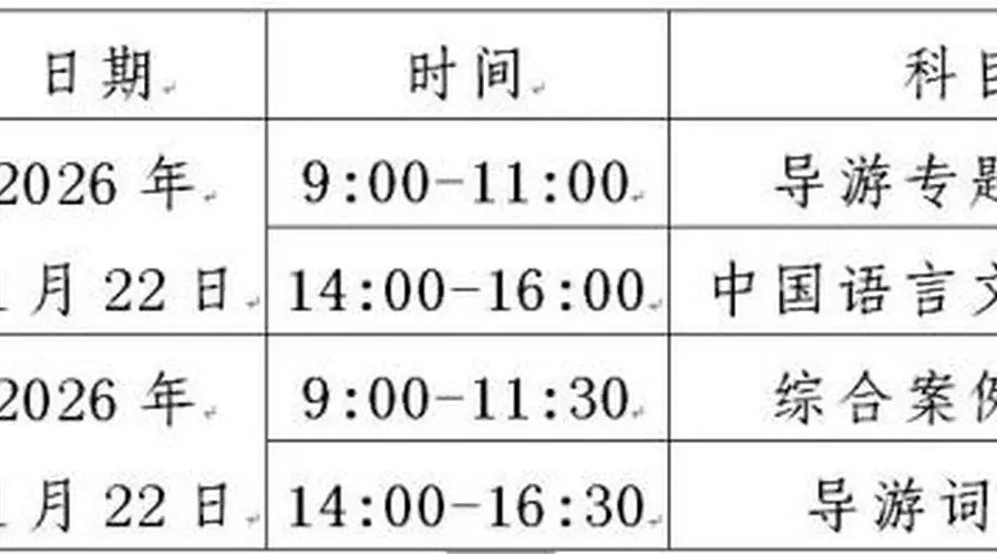 河南2026年全国中高级导游等级考试启动 报名时间为8月7日至9月14日
