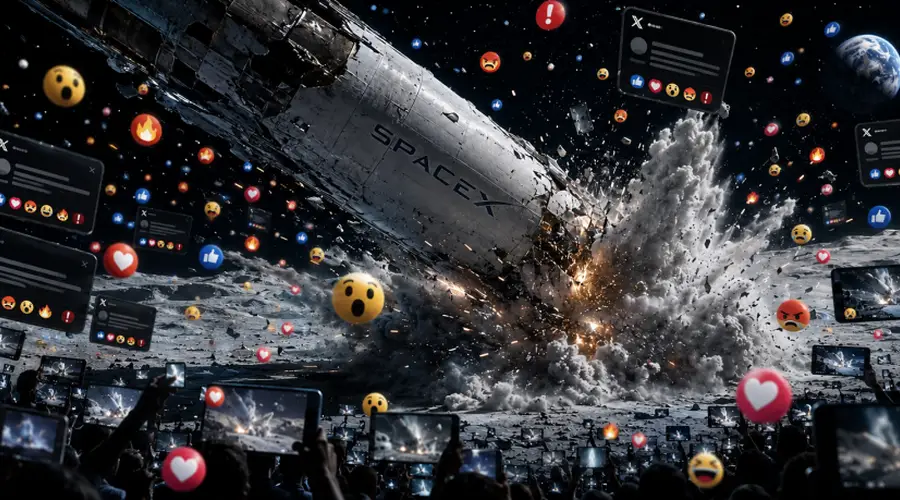 SpaceX火箭残骸以8700公里时速撞月 系2025年1月发射任务遗留无法常规离轨