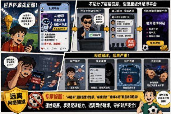 专家提醒“AI荐彩”背后的网络赌球风险