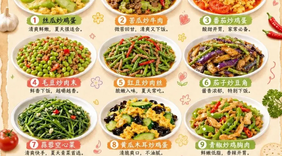 12道夏季应季炒菜，6-7月照着吃