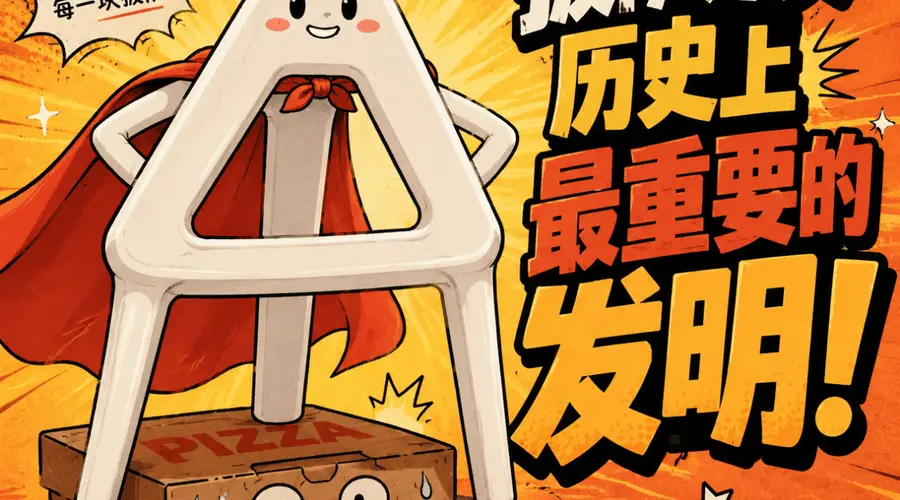 披萨盒里那个白色三角架，我对着它研究了半小时
