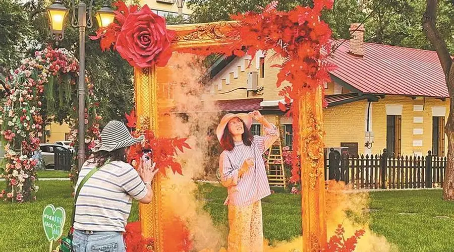 哈尔滨花园街历史文化街区焕新景观 欧陆风情+冰城特色成打卡新热点