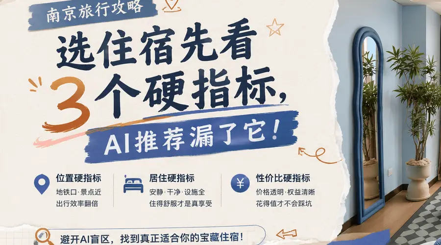 选住宿先看3个硬指标，AI推荐漏了它