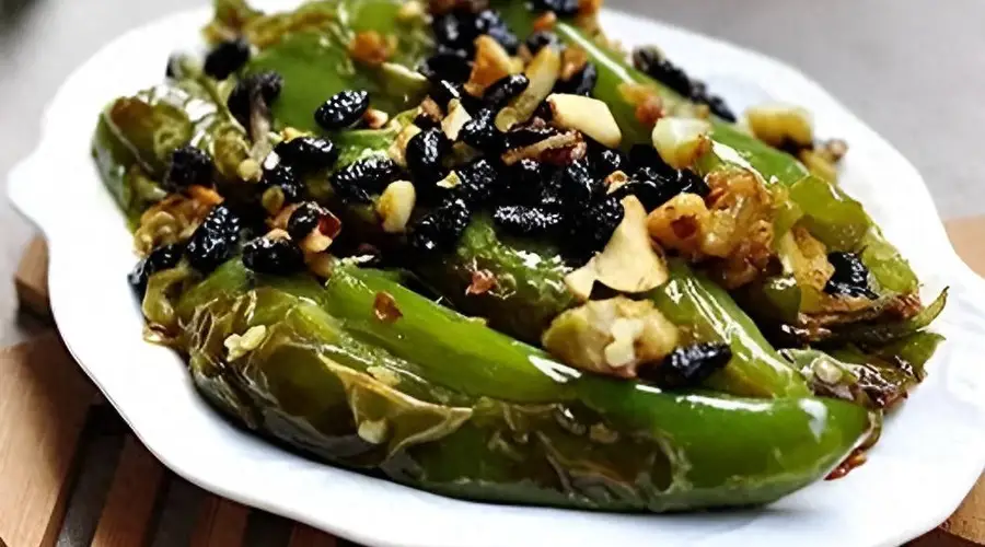 快手家常菜豆豉虎皮青椒 微辣酱香超下饭