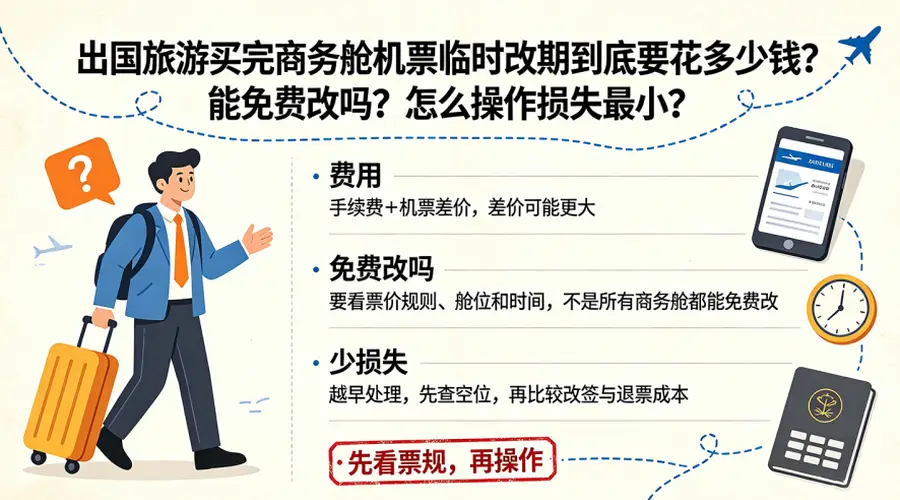 国际航班商务舱改签规则及费用速览