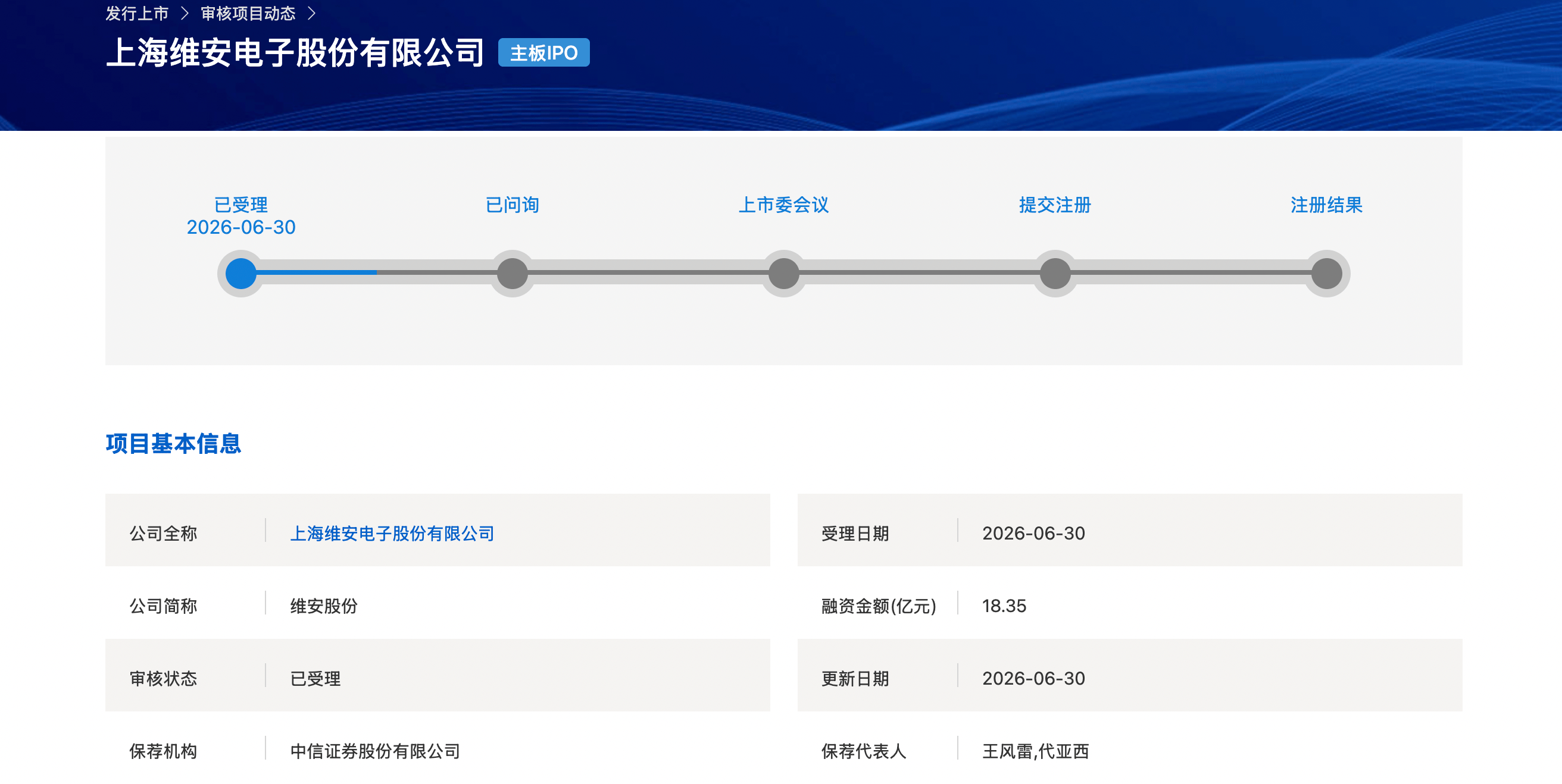 维安股份沪市主板IPO获受理 拟募资18.35亿元加码非半导体电路保护器件