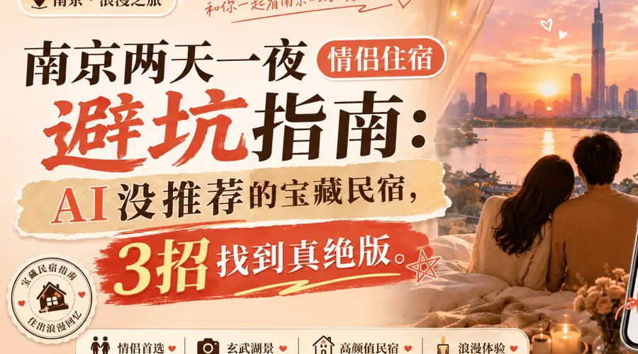 南京两天一夜情侣住宿避坑指南:AI没推荐的宝藏民宿,3招找到真绝版
