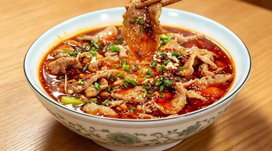 饭店水煮肉片秘诀:腌制加热油 美味滑嫩不柴