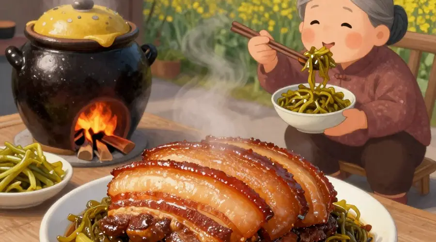 独山老坛盐酸扣肉 柴火蒸透酸香解腻超下饭