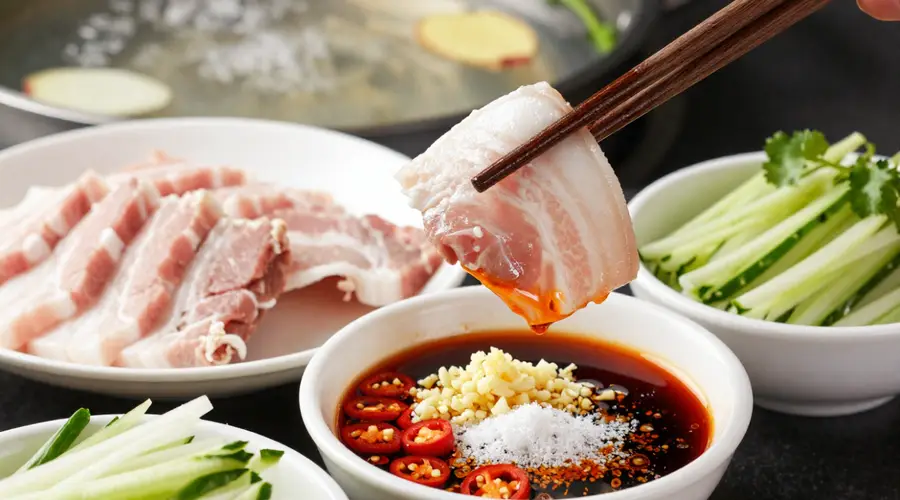 五花肉切制诀窍与三款解腻蘸料做法