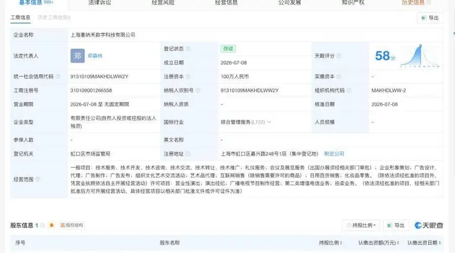 丝芭传媒在上海成立新公司