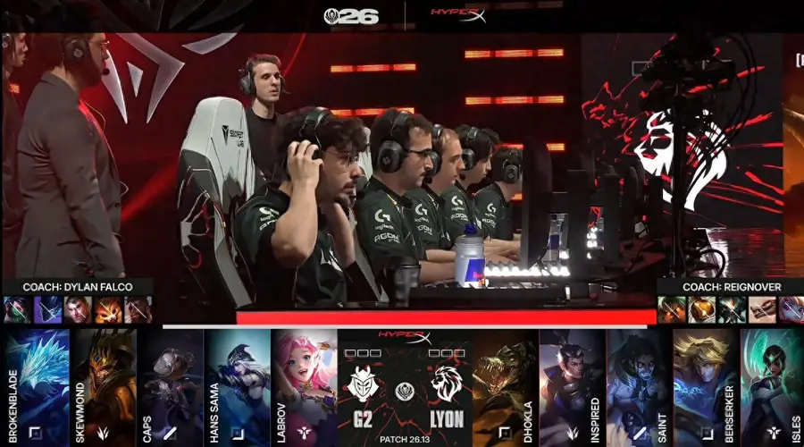 LOL-MSI：Dhokla纳尔单杀BB亚索，LYON状态神勇3-0淘汰G2