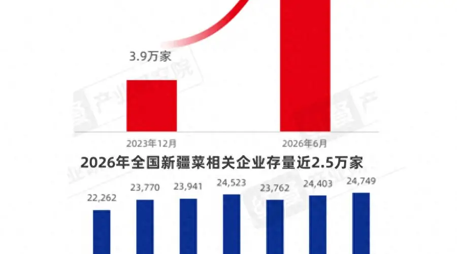 截至2026年6月全国新疆菜门店近4.5万家 地域特色+年轻化创新驱动品类增长