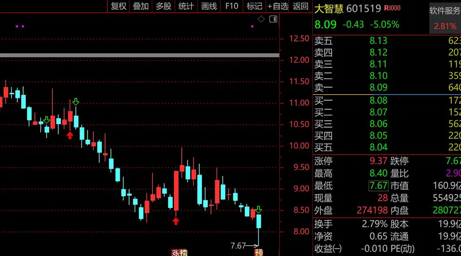 “牛市旗手”倒下,券商股普跌,大智慧一度闪崩跌停,业绩预告给市场泼了一盆冷水