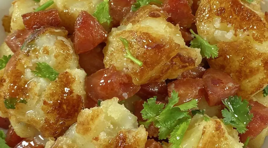十元成本家常小炒 土豆火腿肠煎出焦香治愈味