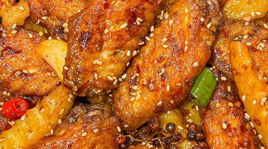 孜然鸡翅土豆条的制作全流程教程