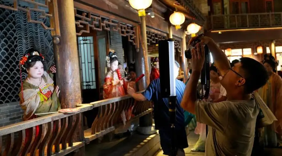 河南洛阳:洛邑古城夜游热