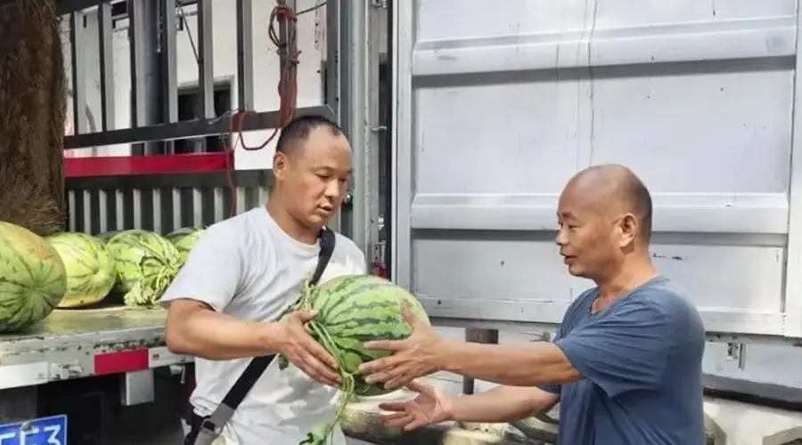 80后淮南小伙因热爱黄梅戏 跨城送1.3万斤西瓜抵安庆派送